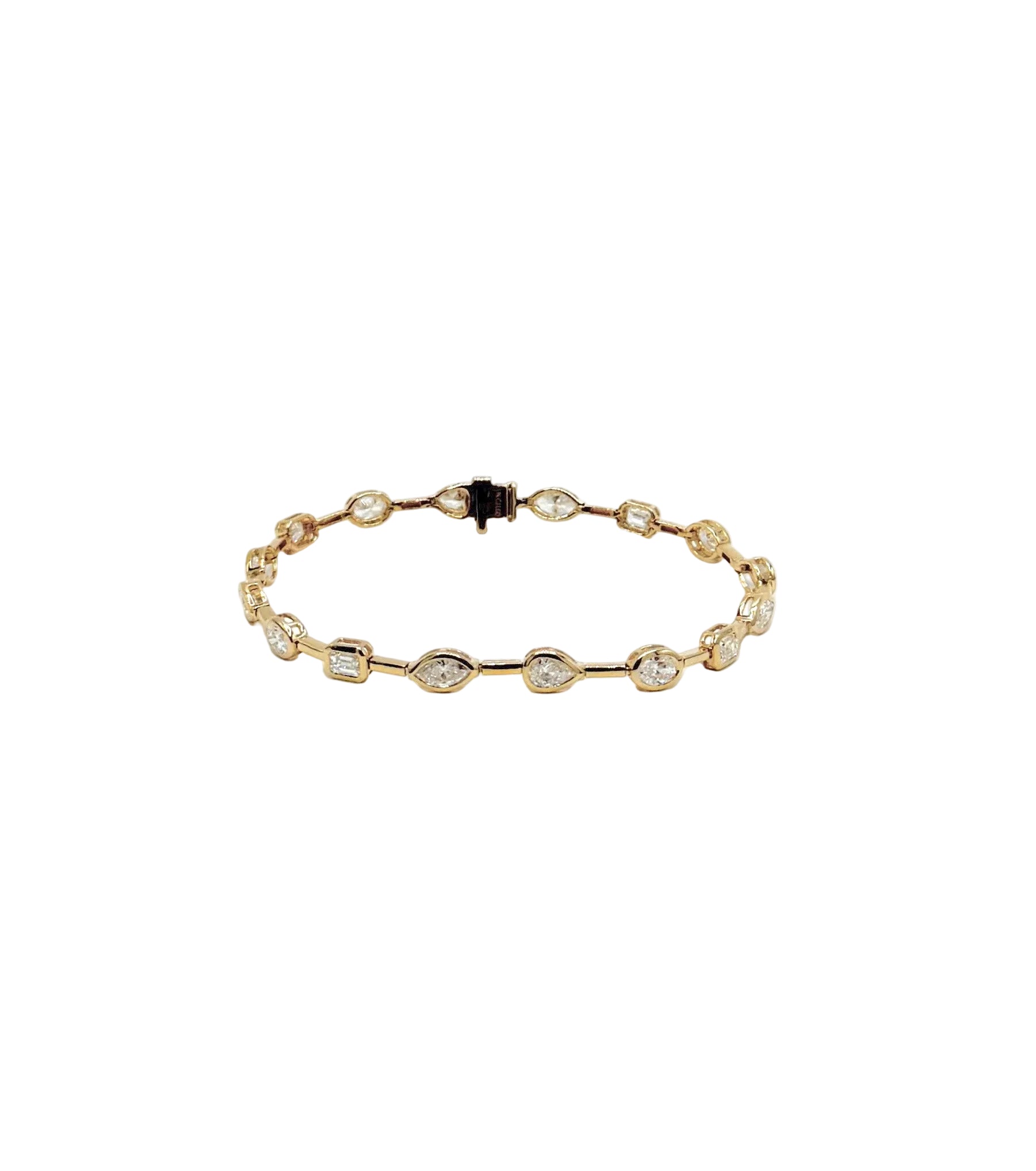 Mixed Shape Bezel Lab Diamond Bracelet