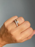 Criss-Cross Pave & Pear Lab Diamond Ring