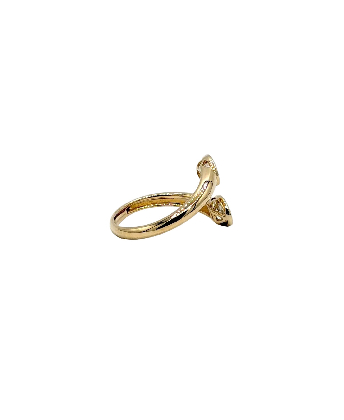 Two Stone Oval Lab Diamond Wrap Ring