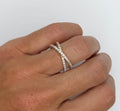 Dainty Diamond Criss-Cross Ring