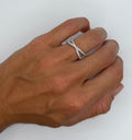 Dainty Diamond Criss-Cross Ring