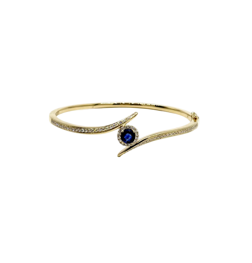 Sapphire Curve Bangle