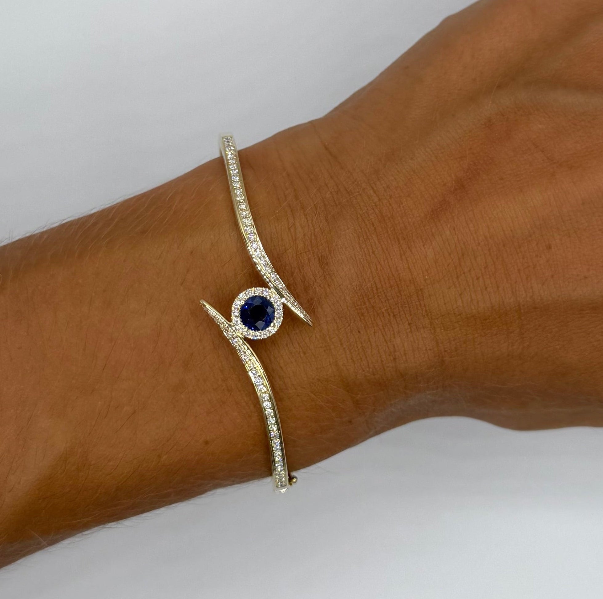 Sapphire Curve Bangle