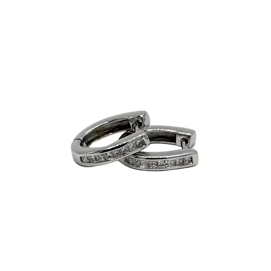 Channel Set Diamond Huggies