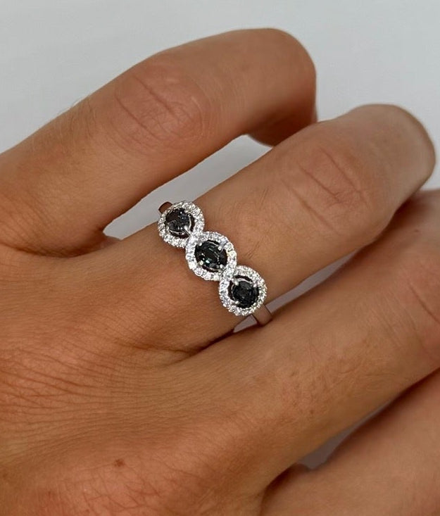 Oval Alexandrite Trio Ring