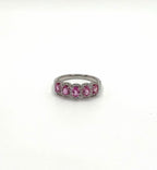 Five Stone Pink Sapphire Ring