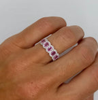 Five Stone Pink Sapphire Ring