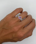 Pink Sapphire Pear Ring