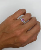 Pink Sapphire Pear Ring