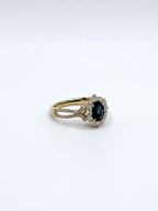 GIA Alexandrite Floral Halo Ring