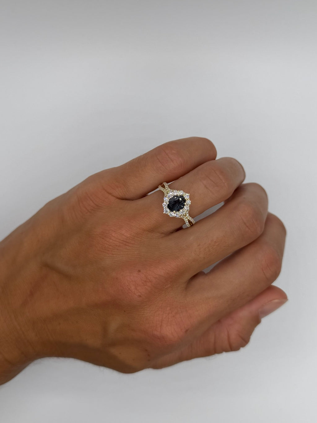 GIA Alexandrite Floral Halo Ring