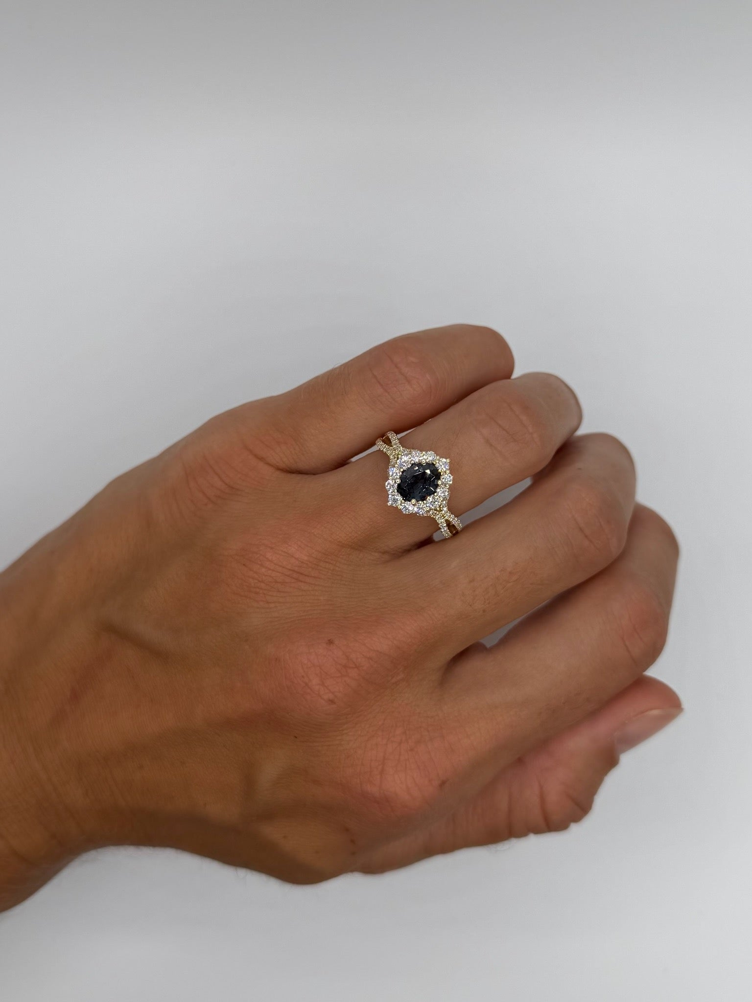 GIA Alexandrite Floral Halo Ring