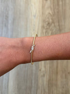 Diamond Bow Flexi Bangle