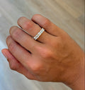 Asscher-Cut Lab Diamond Half Eternity Band