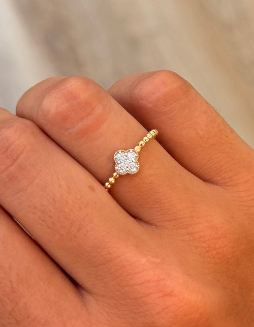 Dainty Clover Diamond Ring - PREORDER