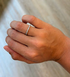 Alternating Round Bezel & Baguettes Ring