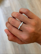 Vertical Channel Set Diamond Ring