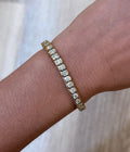 Partial Bezel Diamond Tennis Bracelet