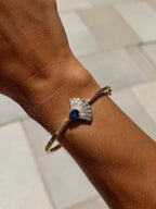 Sapphire & Diamond Fan Bangle