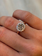 Chocolate Diamond Cluster Ring