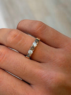 Chocolate & White Diamond Half-Eternity Band
