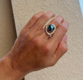 Tahitian Pearl & Diamond Wave Cocktail Ring