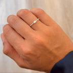 Dainty Baguette and Round Brilliant Diamond Band - PREORDER