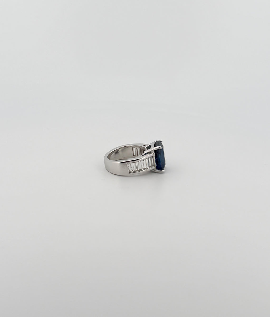 Sapphire and Diamond Statement Ring - GIA Certified Natural
