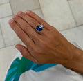Sapphire and Diamond Statement Ring - GIA Certified Natural