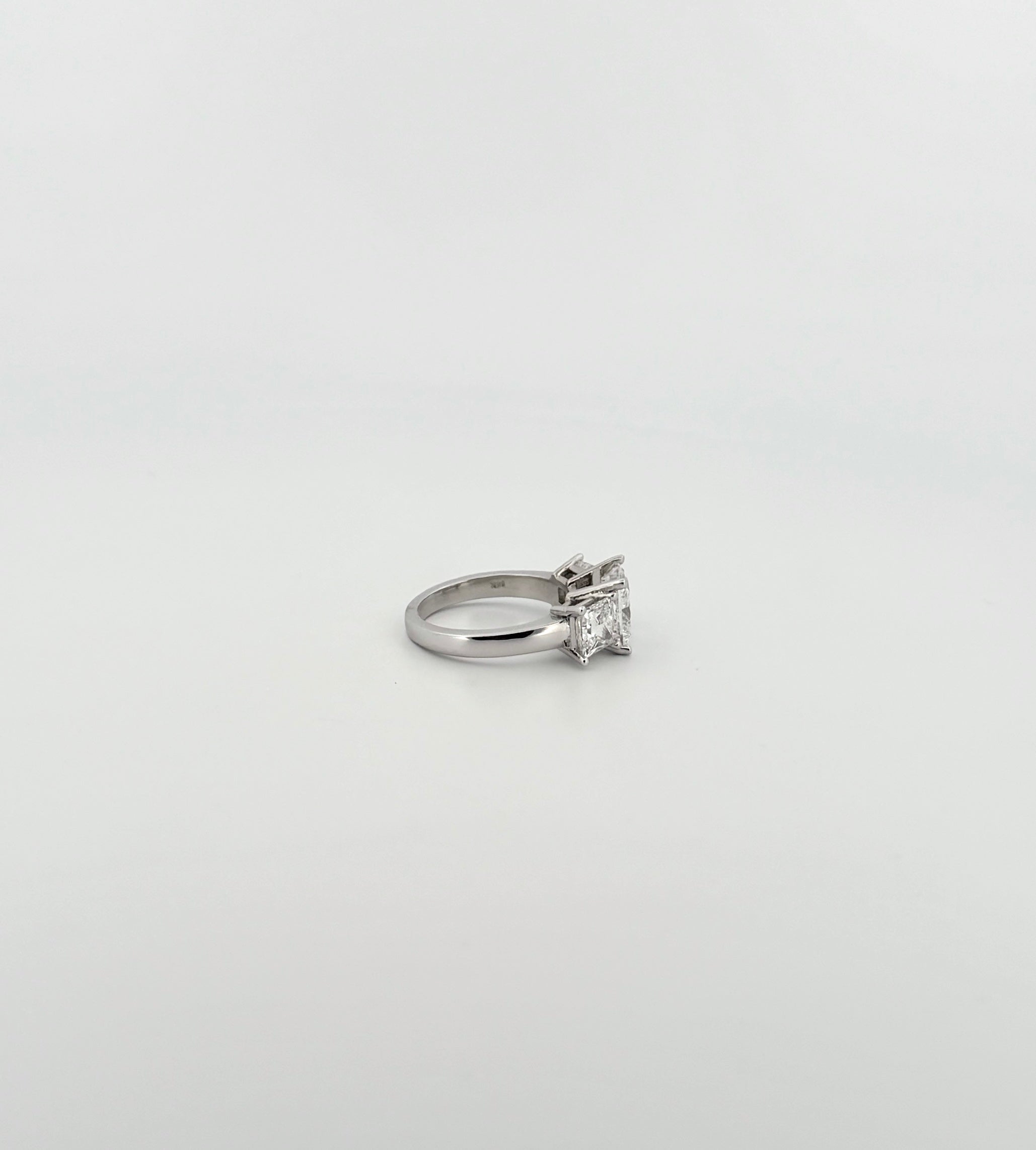 Princess Trio Ring - IGI Lab Diamonds, 14kt White Gold