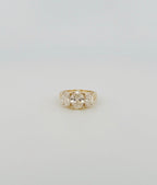 Oval Trio Ring - IGI Lab Diamonds, 14kt Yellow Gold