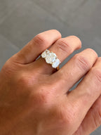 Oval Trio Ring - IGI Lab Diamonds, 14kt Yellow Gold