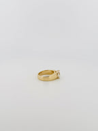 Round Solitaire Wide Band Ring - IGI Certified Lab Grown Diamond