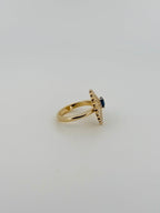 Sapphire & Diamond Fan Ring