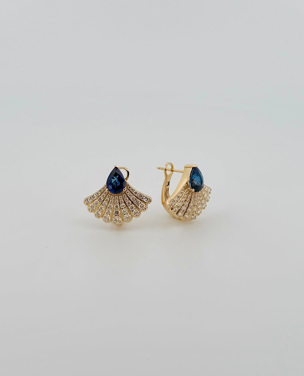 Sapphire Fan Earrings