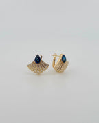 Sapphire Fan Earrings