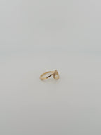 Diamond Wave Ring - Brushed 14kt Gold - Preorder