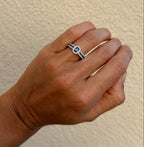 Alexandrite Oval Ring with Halo