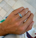 Alexandrite Oval Ring with Halo