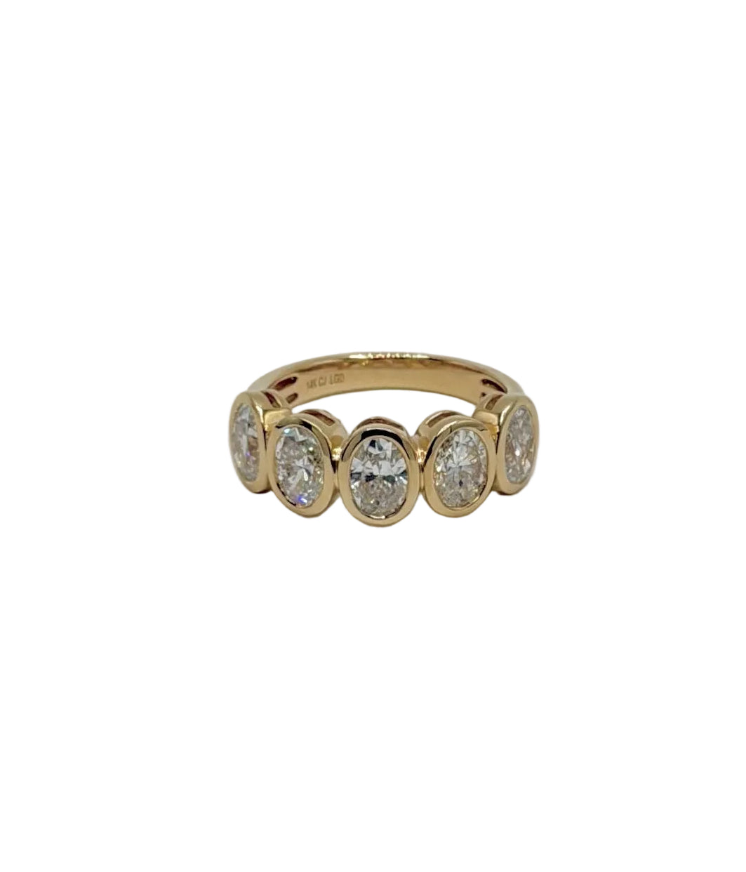 Large Oval Lab Diamond Bezel Ring