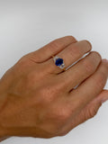 Lab Sapphire and Diamond ring - PREORDER