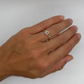 Pear and Round Lab Diamond Open Bezel Ring - PREORDER