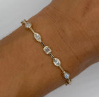 Mixed Shape Bezel Lab Diamond Bracelet