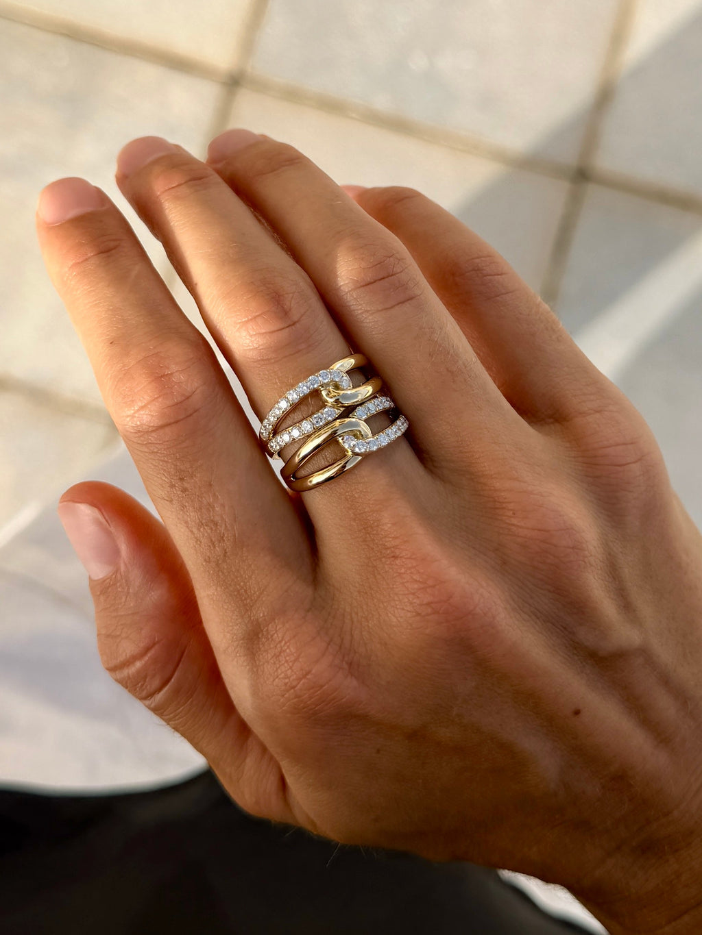 Diamond Loop Cocktail Ring