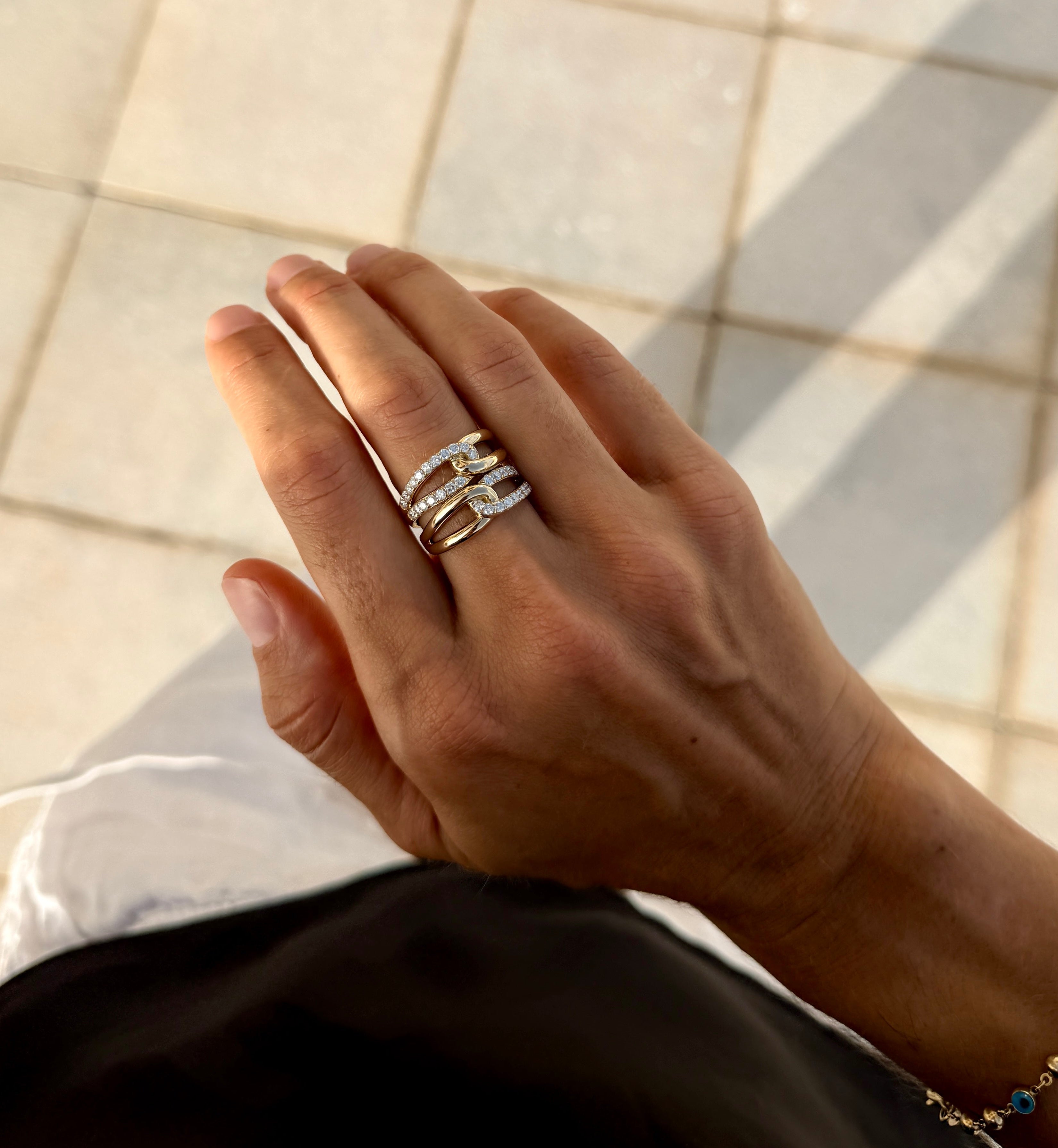 Diamond Loop Cocktail Ring