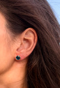 Blue Topaz Stud Earrings
