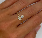 Toi et Moi Vertical Diamond Ring