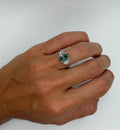 Fancy Vivid Green Lab Grown Diamond Trio Ring - 2ct IGI Lab