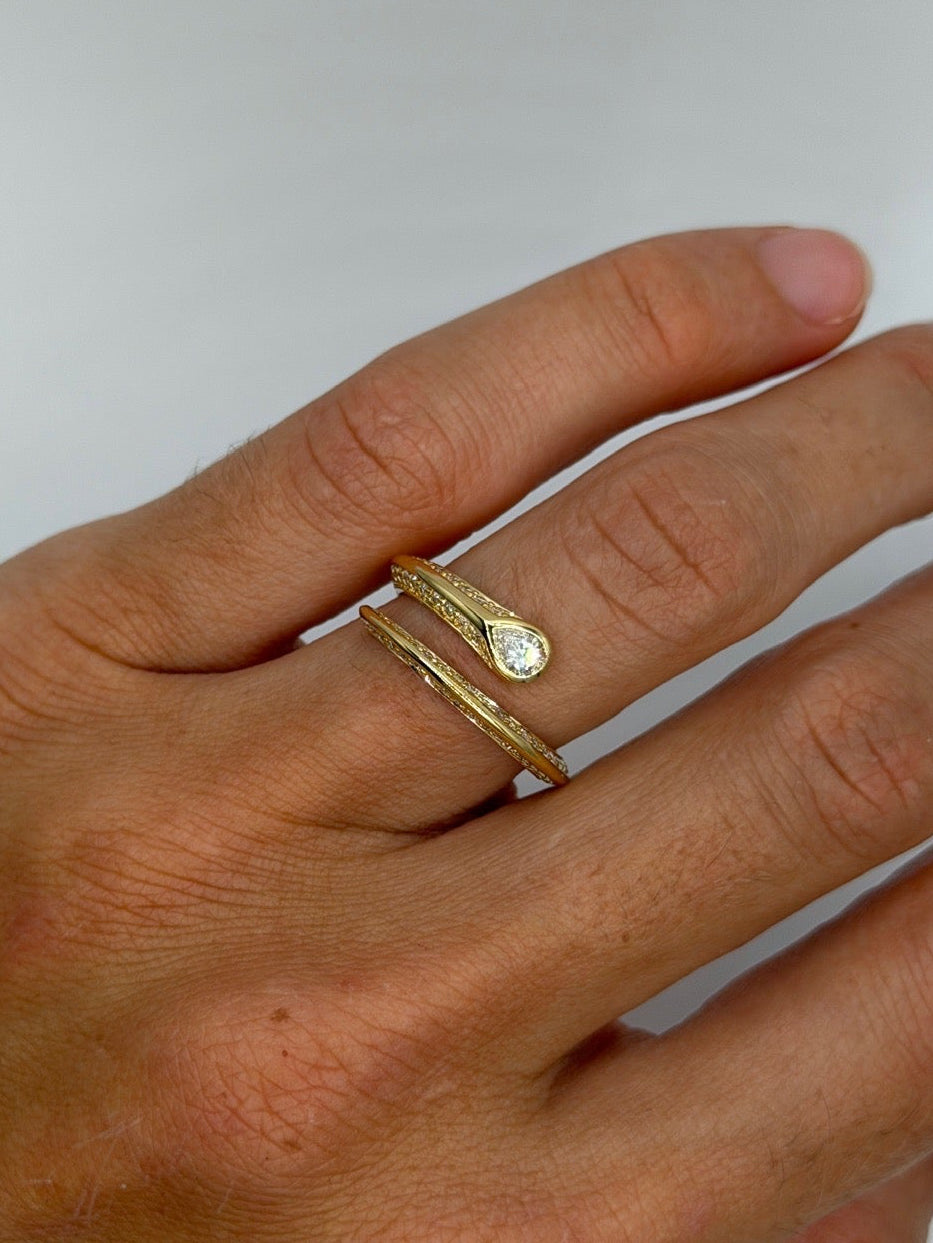 Snake Wrap Diamond Ring