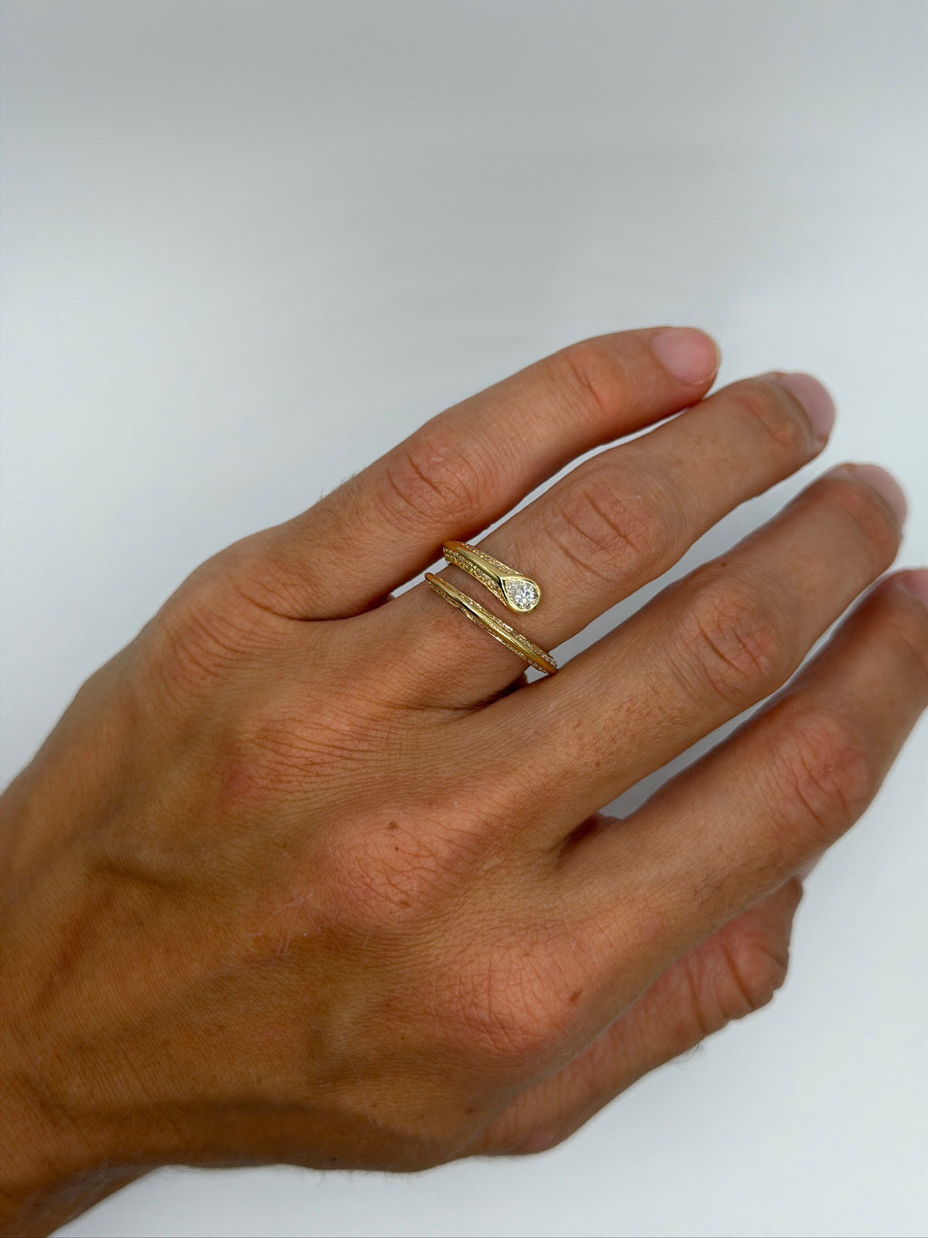 Snake Wrap Diamond Ring